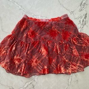Urban Outfitters Red and Pink Mini Skirt